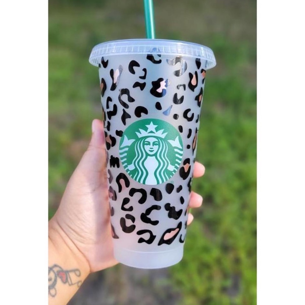 Starbucks cheetah reusable cold cup